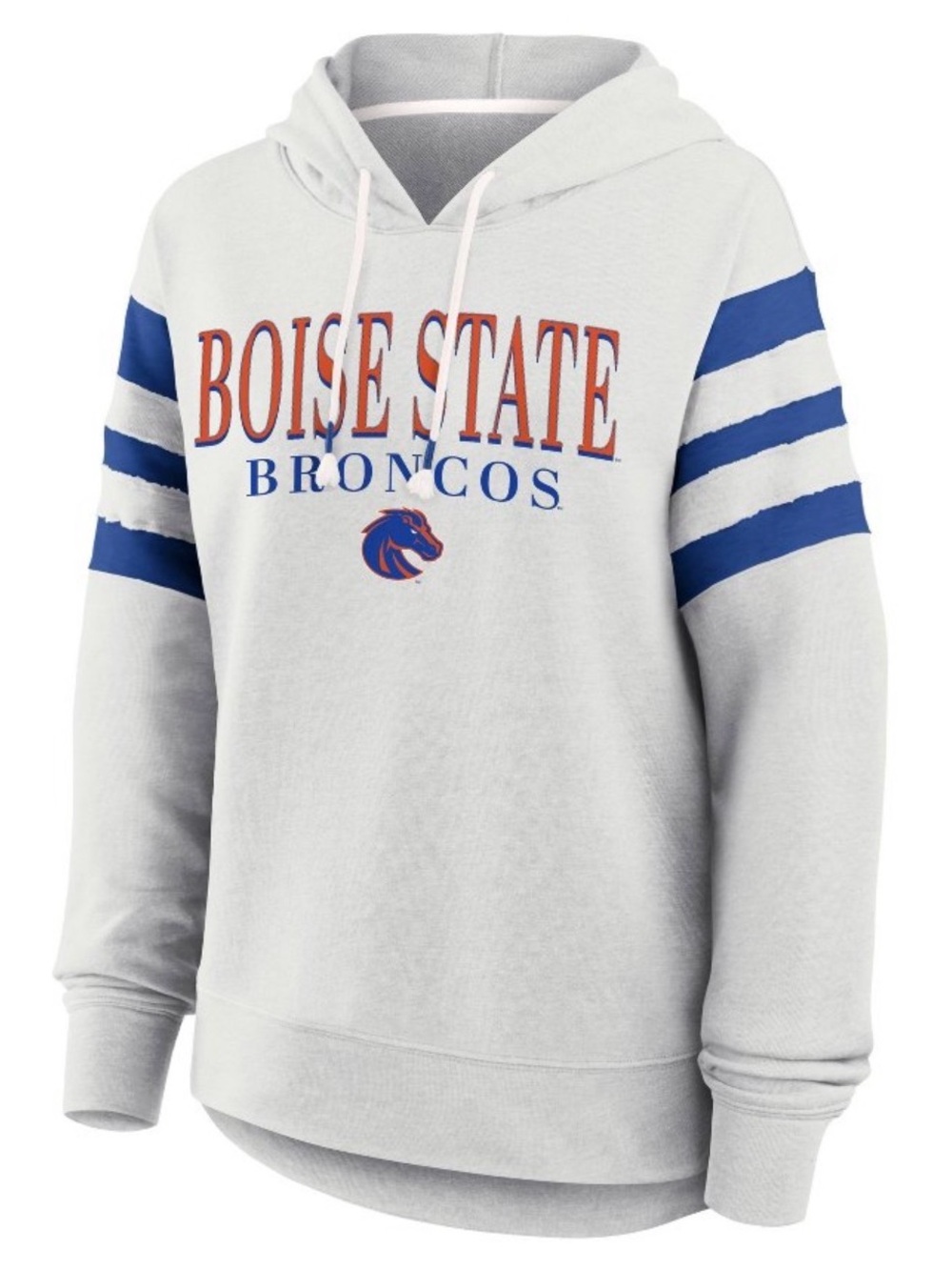 NWT! NCAA Boise State Broncos Women's Gray Fashion Hooded Sweatshirt XL